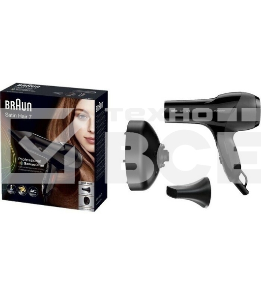 Фен Braun BRHD785E 2000Вт белый/черный