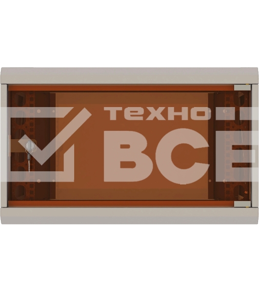 Шкаф коммутационный Suprlan (05-1060) настенный 6U 600x350мм пер.дв.стекл направл.под закл.гайки 70кг RAL 7035 285мм 13.3кг 360мм