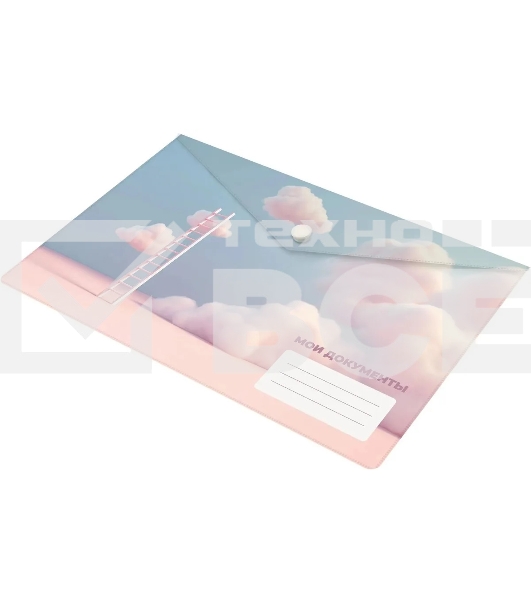 Конверт на кнопке Silwerhof CLOUD A5 непрозрачный пластик 0.25мм