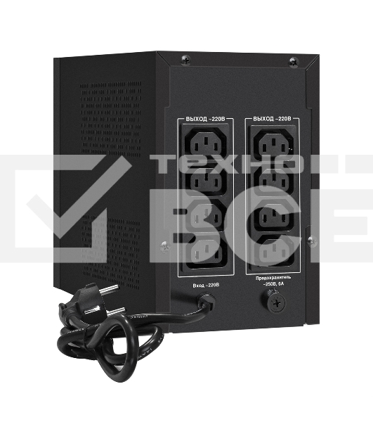 Источник бесперебойного питания ExeGate SpecialPro UNB-1500.LED.AVR.C13.RJ 1500VA/950W, LED, AVR, 6*IEC-C13, RJ45/11, черный
