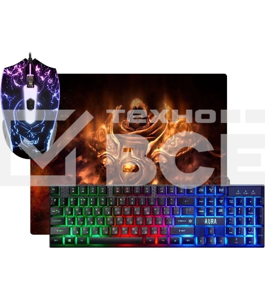 Комплект клавиатура + мышка +PAD Defender AURA MKP-117 RU