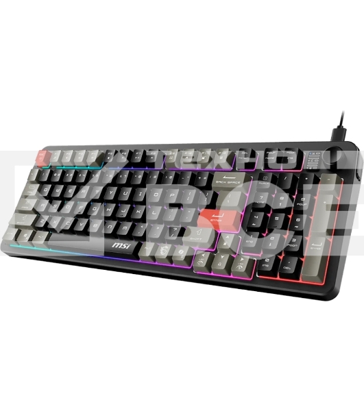 Клавиатура MSI GK110 черный/серый USB for gamer LED (S11-04RU258-HH9)