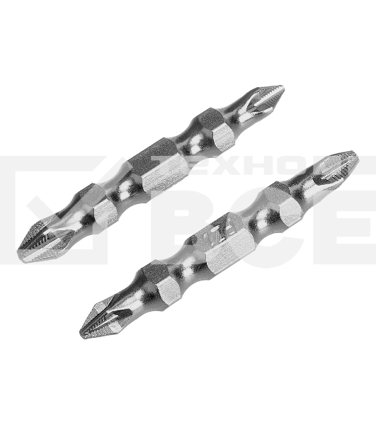 Набор бит двухстор. Gross PH2-PH1х45мм, PZ2-PZ1х45мм, сталь S2, 2 шт.