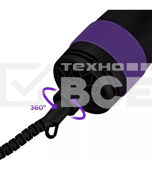 Фен-щётка Kitfort КТ-3236-1 фиолетовый/черный, 1000 Вт