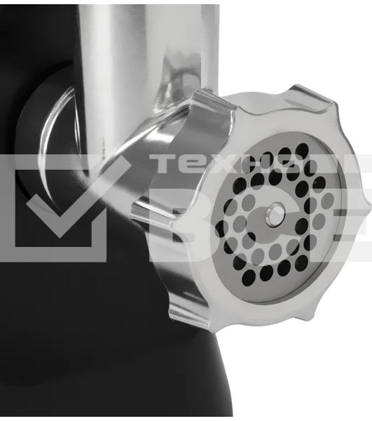 Мясорубка электрическая Vitek VT-MG3600 черный, 1800 Вт, 1.6 кг/мин, реверс, защита от перегрузки, насадки - 4