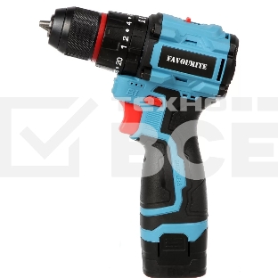Дрель-шуруповерт FAVOURITE ДАБ 16, 16 В, 2 Ач, 40 Нм, бесщеточный
