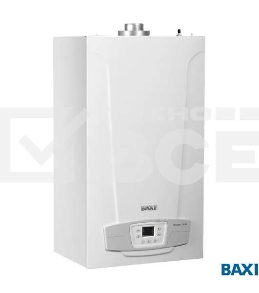 Котел газовый BAXI ECO LIFE 24F настен, 24 кВт, двухконтурный, с закрыт. кам. сгор.
