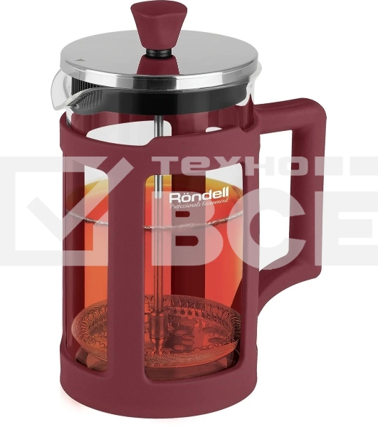 Френч-пресс Rondell Stripes RDS-1641 0.6л красный