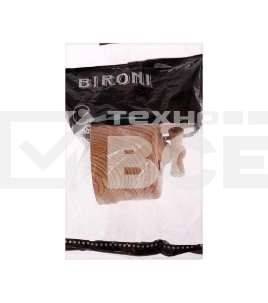Выключатель проходной поворотный Bironi B1-201-13 1-клавишный, пластик, карельская сосна