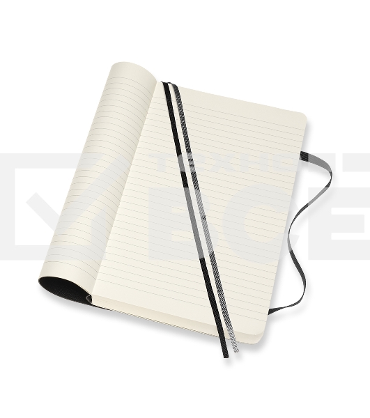 Блокнот Moleskine CLASSIC SOFT EXPENDED QP616EXP Large 130х210мм, 400 страниц, линейка, мягкая обложка, черный