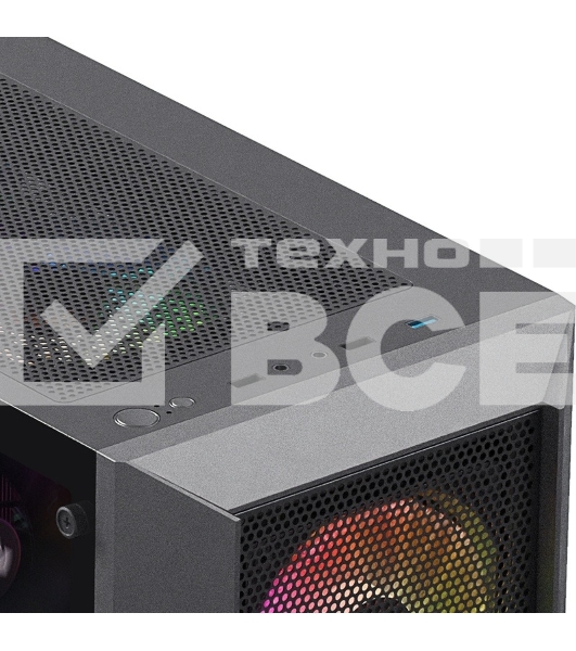 Компьютерный корпус XASTRA A406 4ARGB Black ATX/Mesh/tempered glass/4x120мм ARGB PWM fans/A406-4FC12A