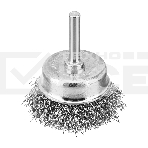 Набор щеток для дрели Denzel 1 Плоская 50 мм, 2 Чашки 25-50 мм, шпилька, нерж. вит. проволока, фото3