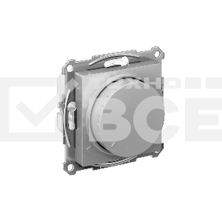 Светорегулятор (диммер) SE AtlasDesign алюминий, повор-нажим, LED, RC, 400 Вт, мех.