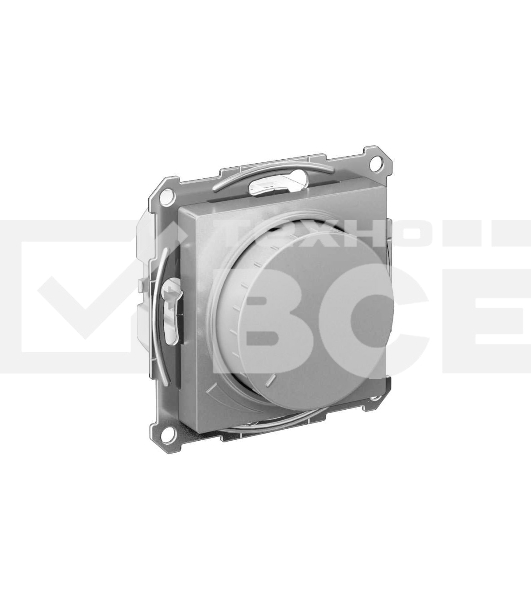 Светорегулятор (диммер) SE AtlasDesign алюминий, повор-нажим, LED, RC, 400 Вт, мех.