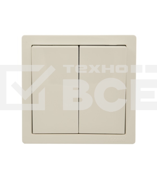 Выключатель 2-кл. ОП LETO крем LEZARD 752-0300-101