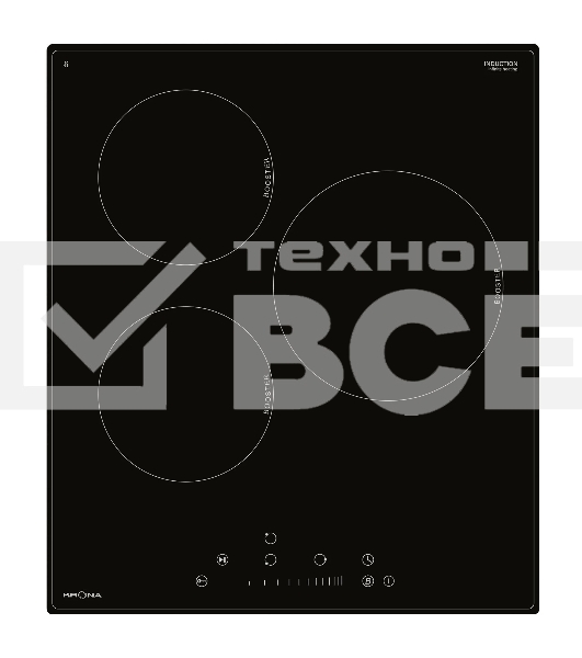 Индукционная варочная панель индукция Krona FORTE 45 BL