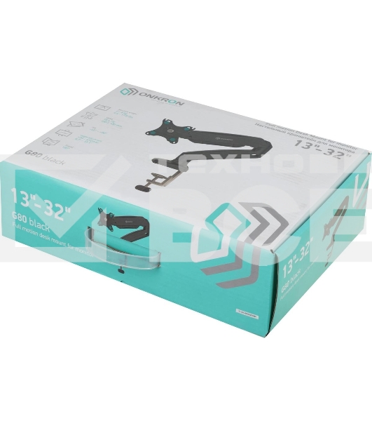 Кронштейн (держатель) ONKRON G80 для монитора 13'-32' дюймов настольный, черный