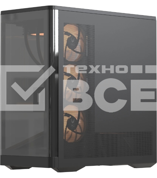 Компьютерный корпус Formula V Line Crystal U9 PA Black, ATX, TYPE-C*1, USB3.0*2, Curved Glass, SIDE 3x PERFORMANCE ARGB, REAR 1x PERFORMANCE ARGB