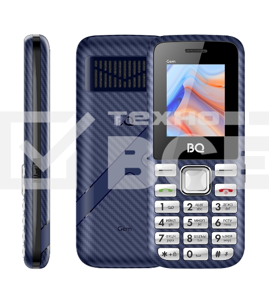 Мобильный телефон BQ 1860 Gem темно-синий (без СЗУ в комплекте)