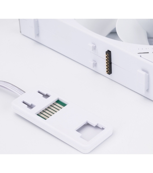 Кулер для корпуса Thermalright TL-M12QRW Reverse (124x120x25mm, 4-pin PWM, ARGB, 47.6CFM, 23.2dBA, 1500RPM, White)