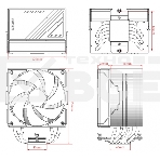 Кулер для процессора ID-COOLING FROZN A610 черный 120мм алюминий+медь 2000rpm 30db 4-pin 250W 155мм, фото7