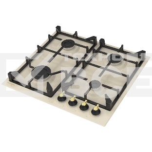 Газовая вар.поверхность Willmark WGH-4601BR (60см,эл.поджиг,чугун.реш,наб.жиклер,беж.ретро,эмаль)