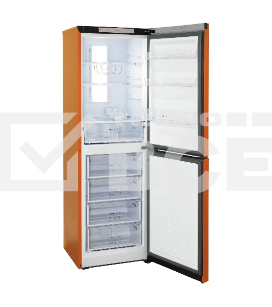 Холодильник Бирюса Б-T940NF оранжевый двухкамерный 210/130 л морозилка снизу, No Frost