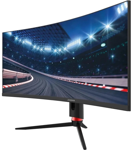 Монитор Digma Overdrive 34A711Q 34' VA 3440x1440, 165 Гц, 5 мс, 21:9, 300 кд/м2, 2хHDMI, 2хDP, изогнутый, черный