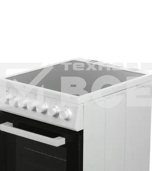 Плита электрическая Beko FSE57110GW белый, конфорок 4 шт, духовка 55 л, гриль, 50 см x 85 см x 60 см