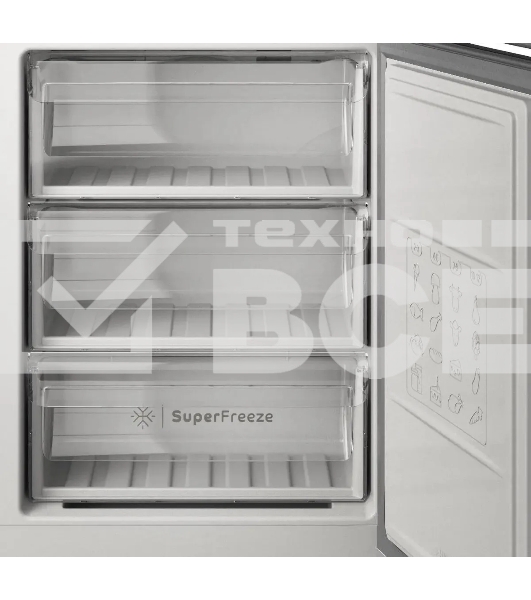 Холодильник Indesit ITS 4200 G серебристый двухкамерный 247/78л морозилка снизу, No Frost