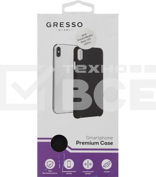 Чехол (клип-кейс) Gresso Meridian, для Xiaomi Redmi Note 10T, черный [gr17mrn1114]