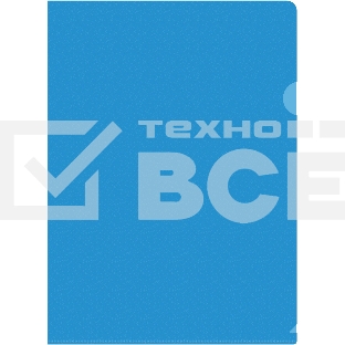 Папка-уголок Silwerhof Eco тисненый A4 пластик 0.12мм синий