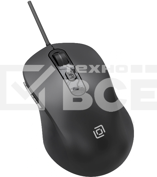 Мышь проводная Oklick 211M черный, 2400 dpi, USB, кнопки - 6