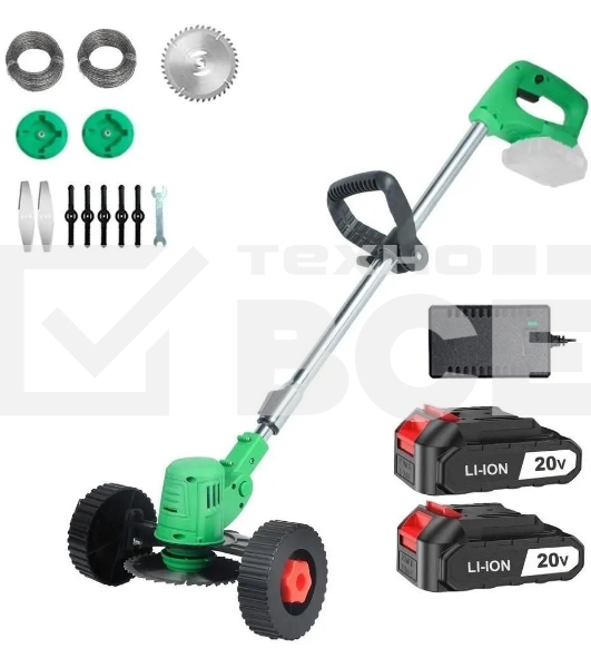 Триммер электрический Deko GreenCut 20 Pro аккум. 650Вт неразбор.штан. реж.эл.:леска/нож/диск