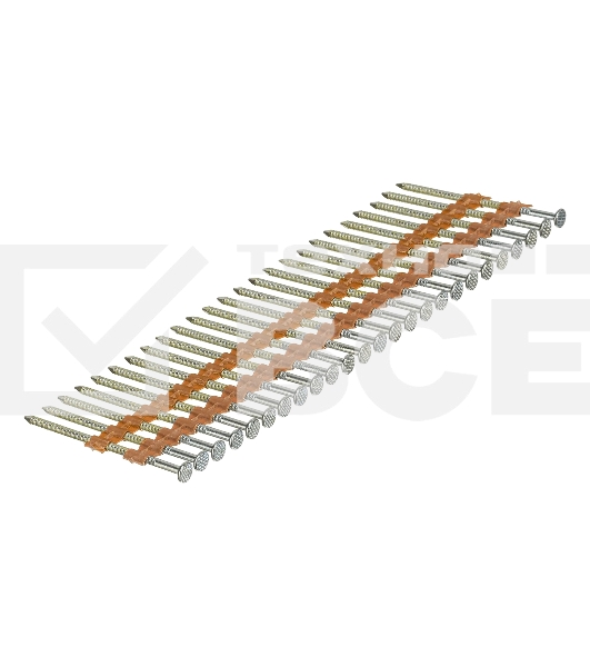 Гвозди Denzel для пнев. нейлера (оцинк.), длина - 65 мм, диам. - 2,9 мм, 2000 шт.