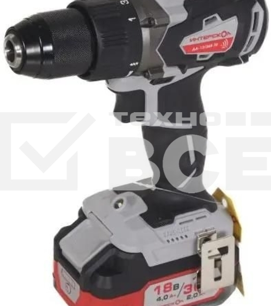 Дрель-шуруповерт аккумуляторная бесщеточная ИНТЕРСКОЛ ДА-13/36В 70 Li-ion АПИ [814.2.2.70] кейс, 2 аккум. 2,0А·ч, ЗУ