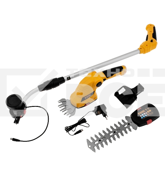 Ножницы-кусторез Denzel G801E с телескопической штангой аккумуляторные с акк. 7,2В Li-Ion 1,5 А·ч