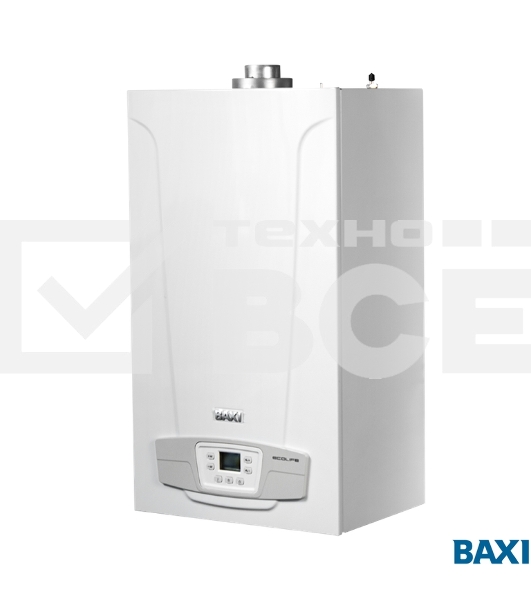 Котел газовый BAXI ECO LIFE 24F настен, 24 кВт, двухконтурный, с закрыт. кам. сгор.