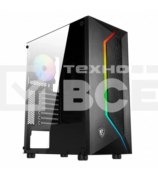 Компьютерный корпус MidiTower MSI MAG VAMPIRIC 100R (ATX, без БП, ARGB, 2xUSB 2.0 Type-A + USB3.2 Type-A) (306-7G07R25-809)