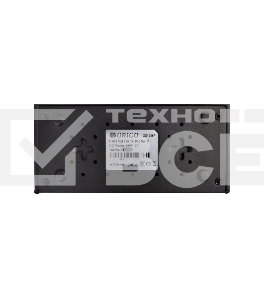 Неуправляемый PoE-коммутатор ORIGO OS1206P/60W/A1A 4x100Base-TX PoE+, 2x100Base-TX, PoE-бюджет 60 Вт, корпус металл