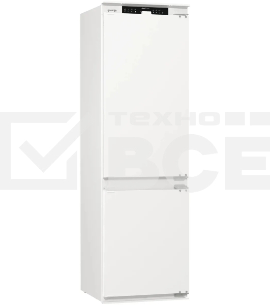 Встраиваемый холодильник Gorenje NRKI517141 белый двухкамерный 175/68 л морозилка снизу, No Frost