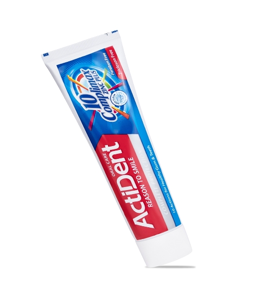 Зубная паста Active ACTIDENT Комплексный уход Complimax, без парабенов, 130 г (512901001)