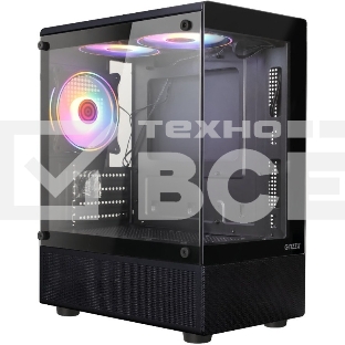 Компьютерный корпус Ginzzu RX670 mATX FAN 12CM FRGb*3