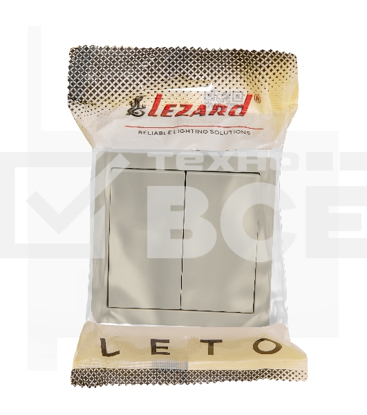 Выключатель 2-кл. ОП LETO крем LEZARD 752-0300-101