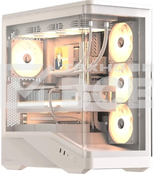 Компьютерный корпус AeroCool/Formula Crystal U9 белый без БП ATX 2xUSB3.0 audio bott PSU