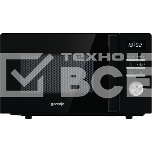 Микроволновая печь Gorenje MO20A4BH черный, 20 л, 800 Вт, переключатели - кнопки/поворотный механизм