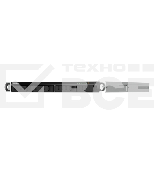 Сетевое хранилище SMB QNAP TS-464U-8G NAS 4 HDD trays, rackmount 1U, 1 PSU. 4-core Intel Celeron N5105/N5095 2.0-2.9 GHz, 8 GB RAM MAX, 2x2.5GbE, 2xUSB 3.2 Gen 2 (10Gbps), 2xUSB 2.0, 1xHDMI, PCIe Gen 3 x2 , W/o rail kit RAIL-B02