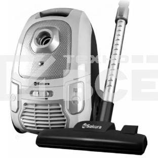 Пылесос Sakura SA-8316W черный/белый, 450/2400 Вт, уборка сухая, пылесборник мешок 4 л