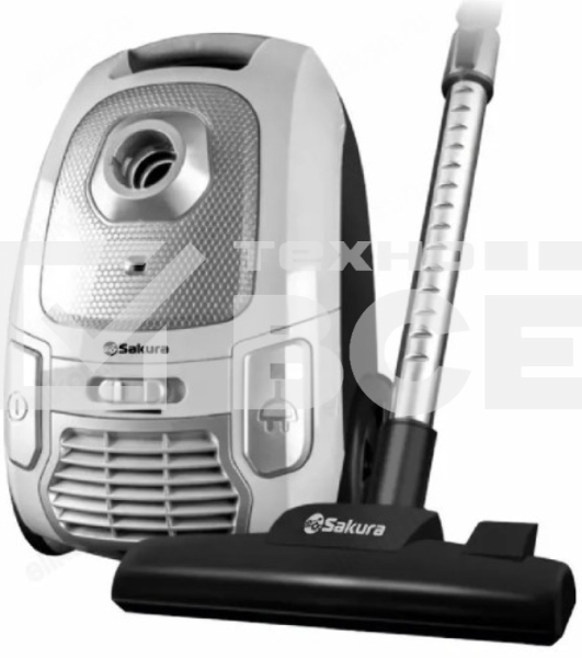 Пылесос Sakura SA-8316W черный/белый, 450/2400 Вт, уборка сухая, пылесборник мешок 4 л