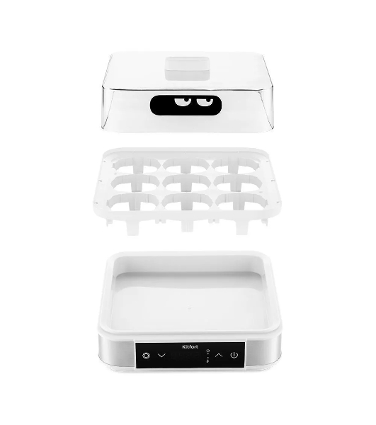 Йогуртница Kitfort КТ-4096 40Вт 9б. 170мл серебристый/белый